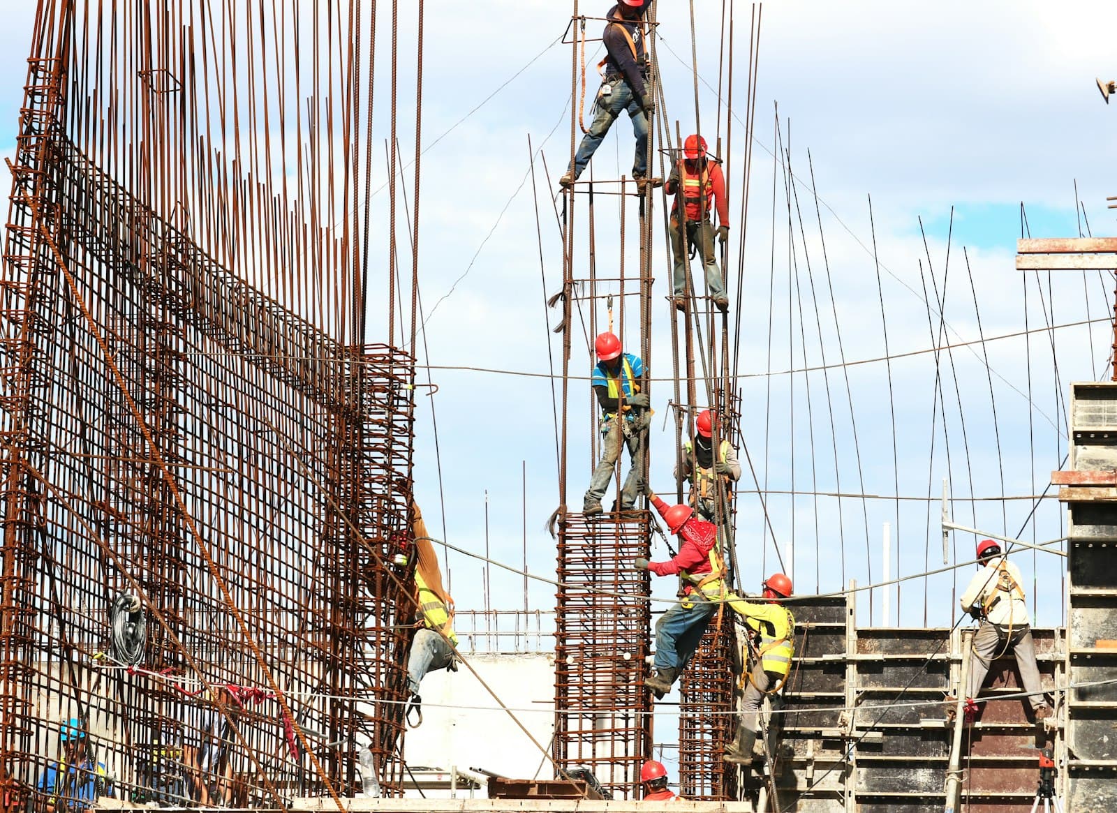 Health and safety inspection on a construction project